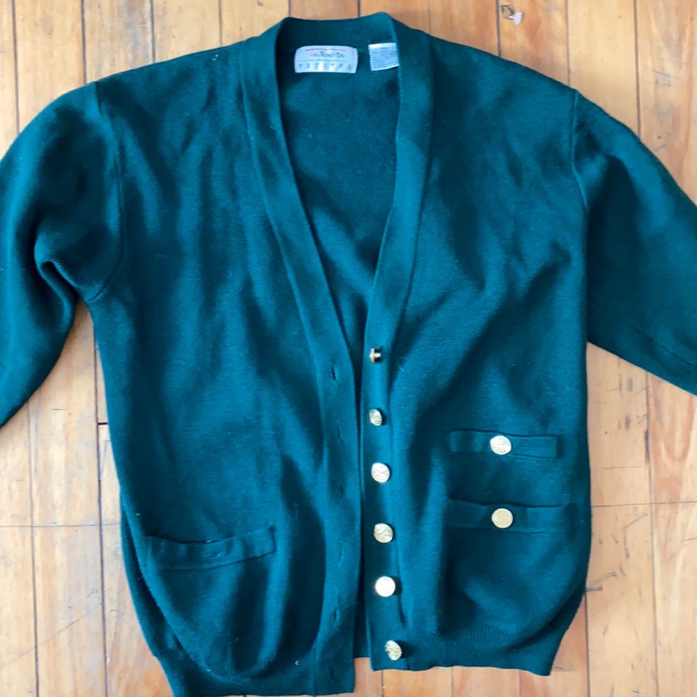 Emerald Green 100% Merino Wool Cardigan